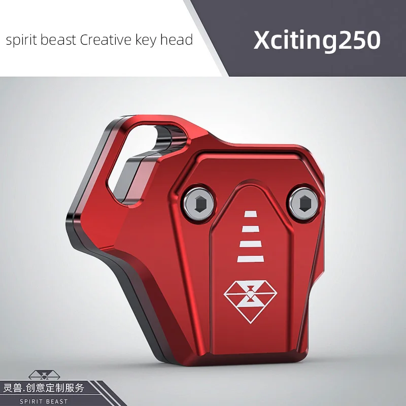 XCITING 250 ключ головка модифицированный мотоциклетный замок крышка декоративная крышка аксессуары spirit beast декоративная оболочка для ключей - Цвет: red d2