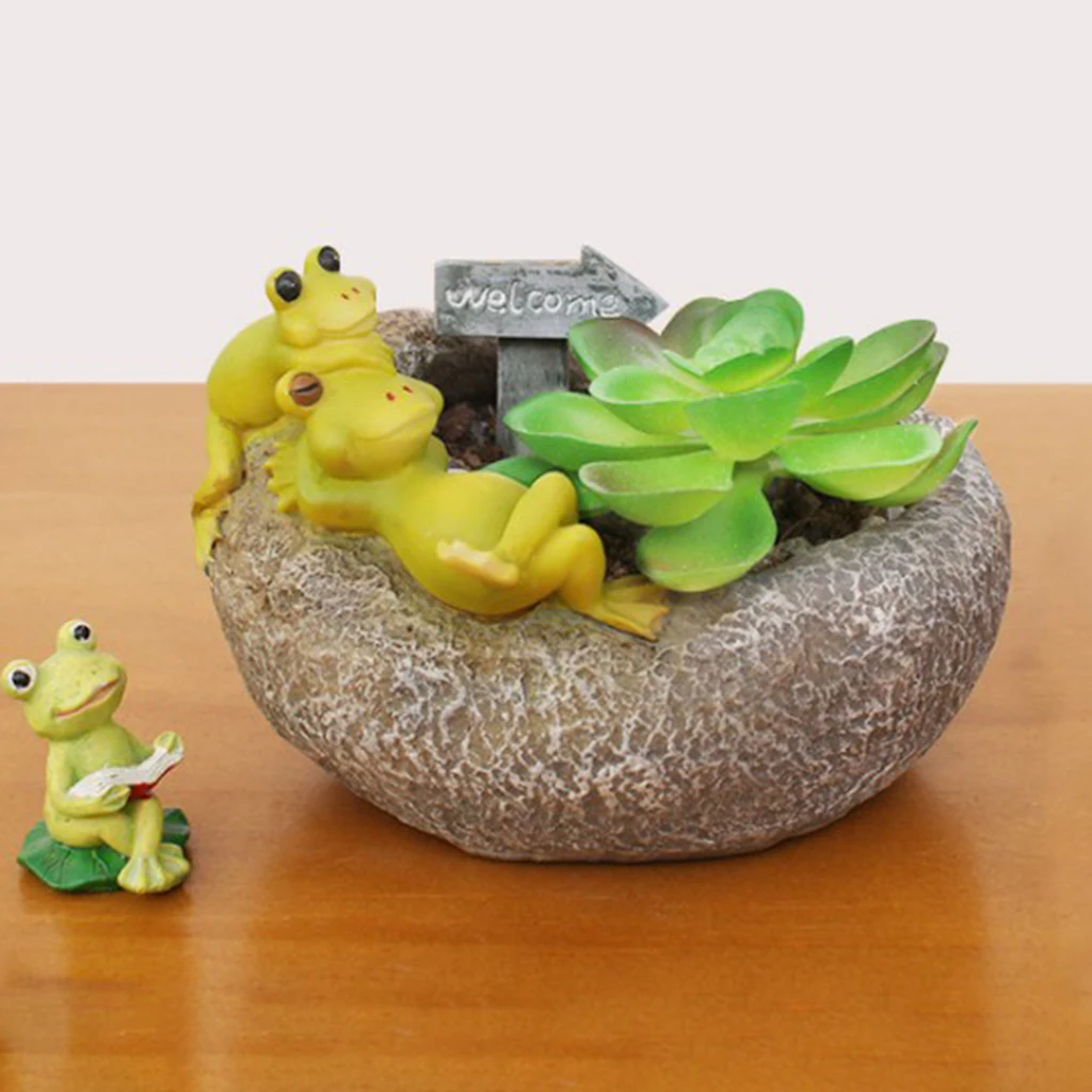 

Resin Succulent Planter Mini Flower Pots Indoor Desktop Decor Creative Gifts Succulent Flowerpot Resin Process Ornaments