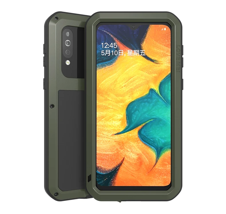 Для SS A40s LOVE MEI металлический алюминиевый чехол для samsung Galaxy A40s мощный армированный открытый противоударный водонепроницаемый чехол