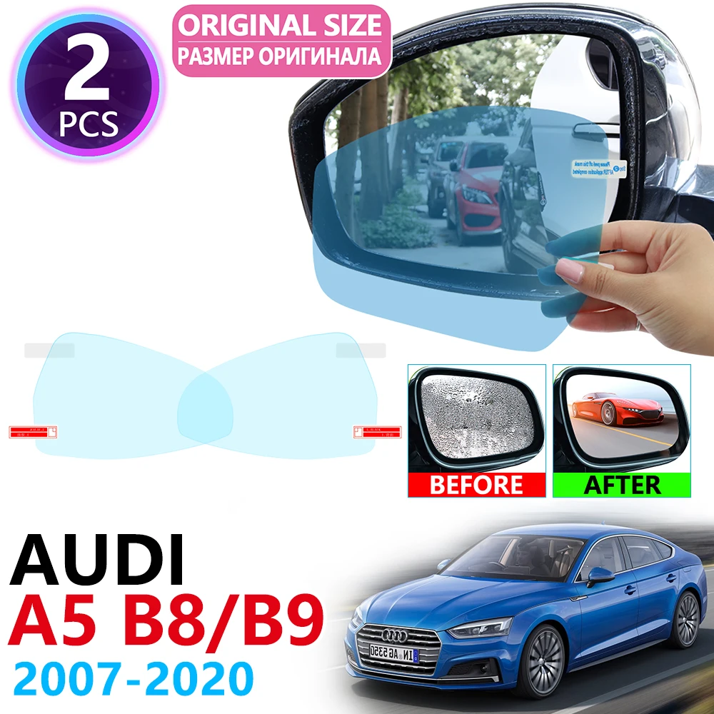 

for Audi A5 B8 B9 8T 8F 8W6 S5 RS5 Sline 2007~2020 Full Cover Rearview Mirror Anti-Fog Films Rainproof Anti Fog Film Accessories