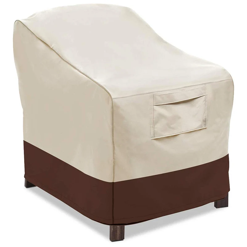 

Patio Chair Covers, Lounge Deep Seat Cover, Heavy Duty and Waterproof Outdoor Lawn Patio Furniture Covers (Large, Beige & Brown)