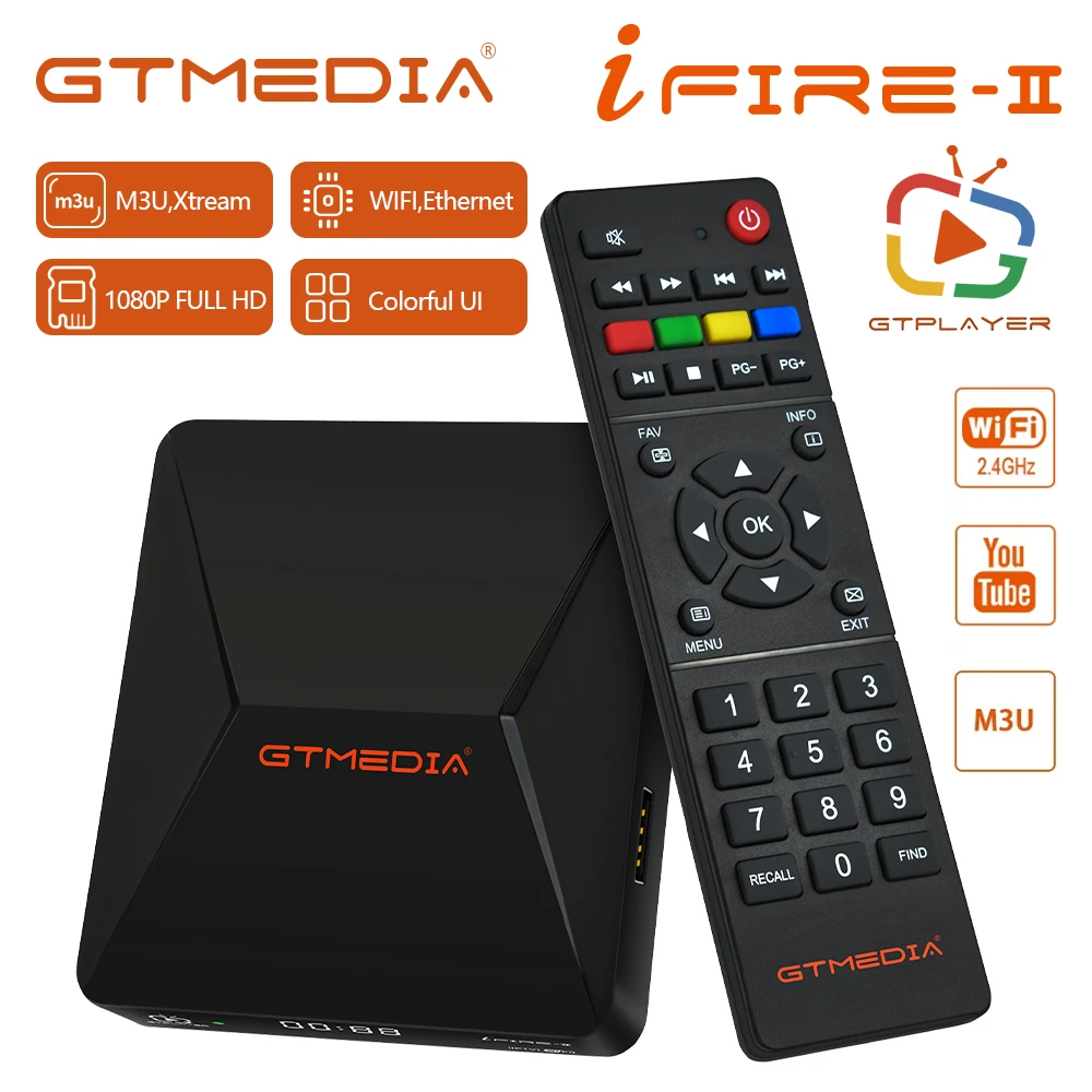 Новая ТВ-приставка GTMEDIA Ifire 2 H.265/HEVC 10 бит/Встроенный 4G Wifi/Bluetooth пульт