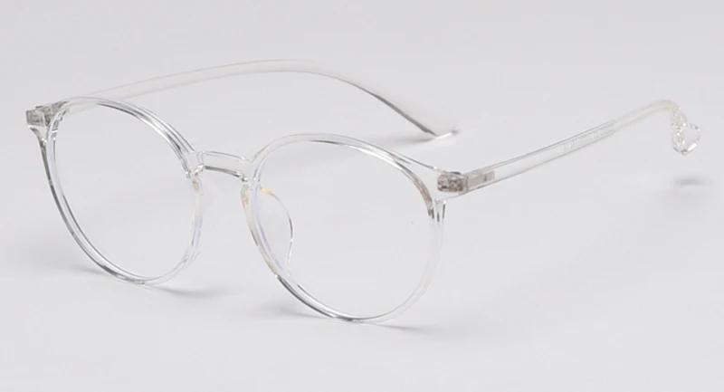 transparent Peekaboo tr90, синий светильник, фильтр, очки, круглые, женские, корейские, ретро, очки для близорукости, для мужчин, прозрачные, черные, uv400 - Цвет оправы: transparent