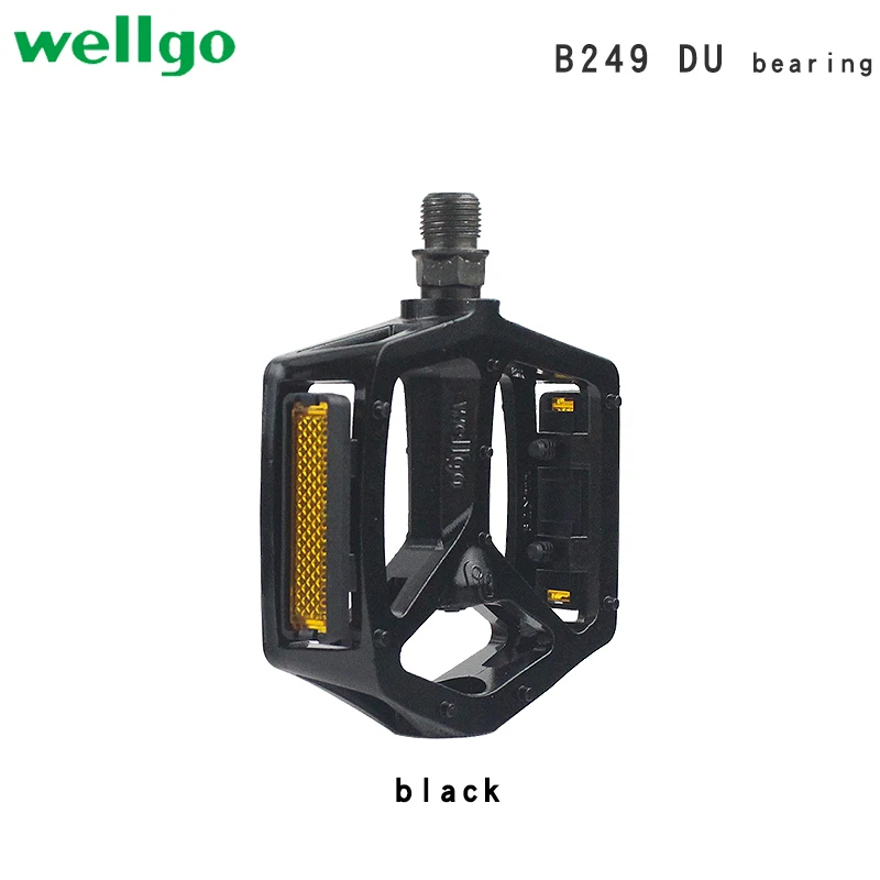 Wellgo B249 Mountain Bike Pedals, Ultralight, Aluminum Alloy, DU Bearing, Bicycle Pedal, Lightweight Bike Parts, Accessories