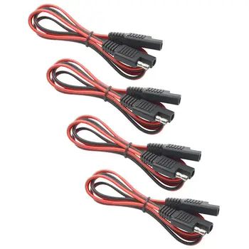 

4 PCS SAE to SAE Extension Cable Quick Disconnect Wire Harness SAE Connector 3 Feet, 18 Gauge (4 PCS 3Ft)