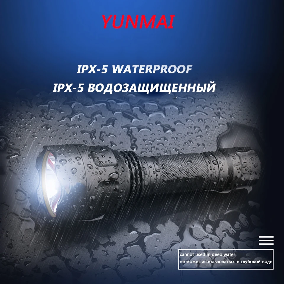 XHP50.2 светодиодный тактический светильник-вспышка, мощный Xlamp, водонепроницаемый фонарь T6/L2, охотничий светильник, 5 режимов, аккумулятор 1*18650
