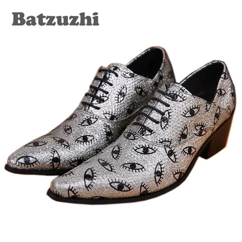 Красивая мужская кожаная обувь ntparker Мужская классическая с черными глазами