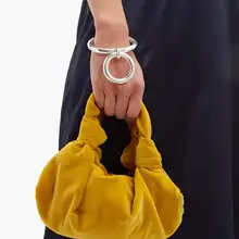 Новая праздничная Сумка-пельменка, бархатная сумка в стиле Ins, однотонная классическая элегантная сумка для отдыха, изысканная плиссированная женская сумка с ручкой сверху, кошельки