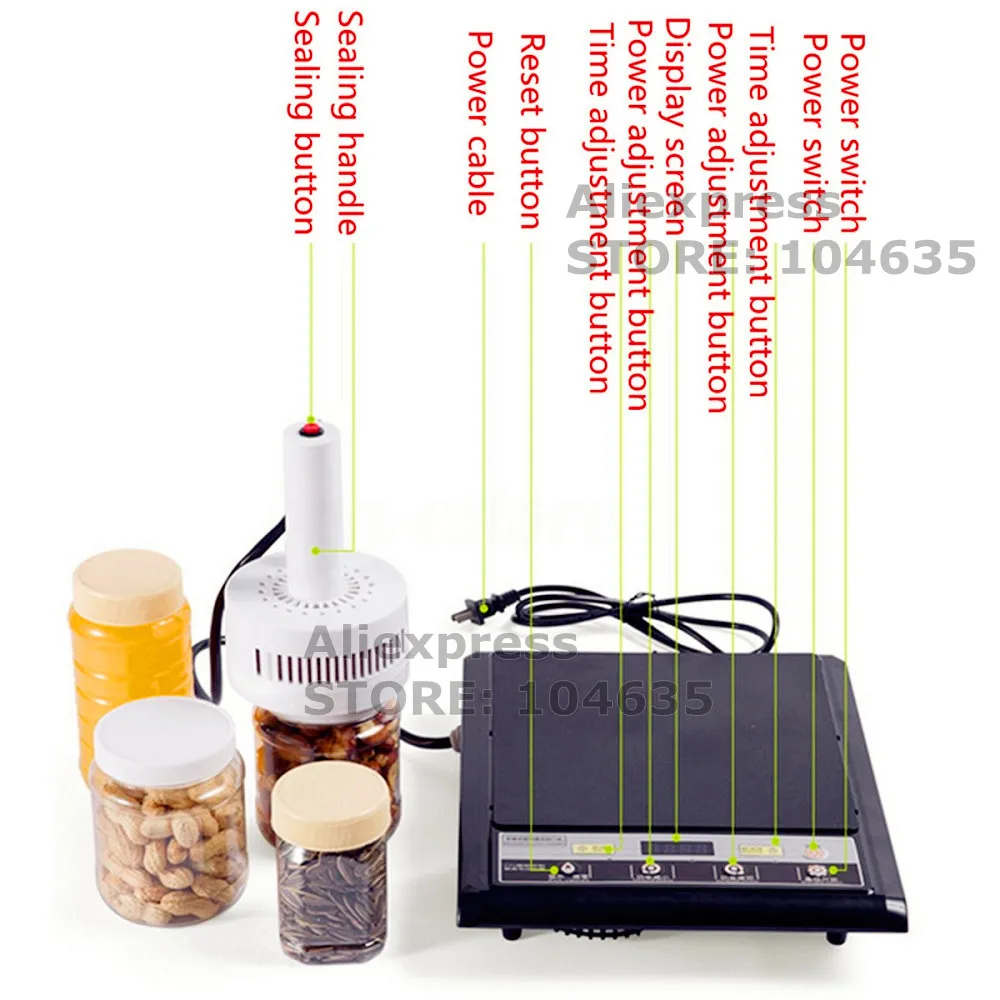 Ручной Индукционный герметик, Индукционная машина для запечатывания бутылок, портативный электромагнитный индукционный герметик для крышки диаметром 20-100 мм