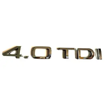 

1pc Free Shipping ABS 4.0TDI Chrome Rear Back Badge Emblem Sticker Logo