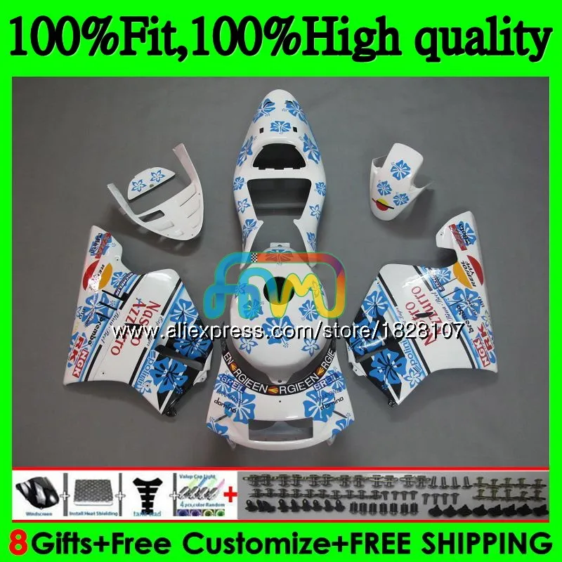 Литья под давлением для HONDA NSR 250 MC21 PGM3 NSR250R 90 91 92 93 85BS. 43 NSR250 R RR синий белый СМП 250R 1990 1991 1992 1993 обтекатель - Цвет: No. 1
