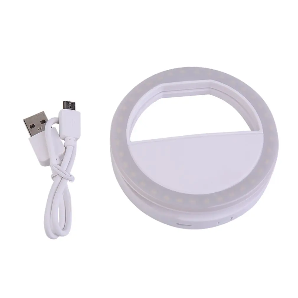 Smart Phone Fill Light Rechargeable Clip-On Design Luminous Lamp LED Flash Light Phone Ring For Iphone For Samsung