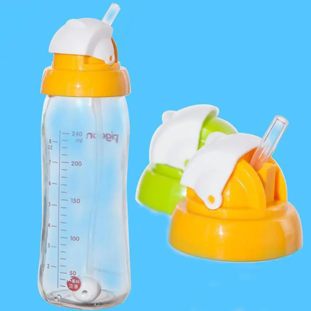 Дети широкий рот молоко бутылка для воды с Крышкой соломенная крышка винтовая крышка детское Кормление напиток чашки и бутылки аксессуары