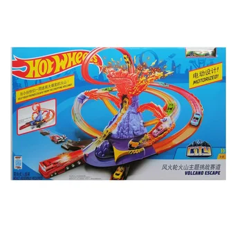 

Hot Wheels Volcano Theme Swirling Track Hot Wheels Car Challenge Track Set Boy Toy FTD61