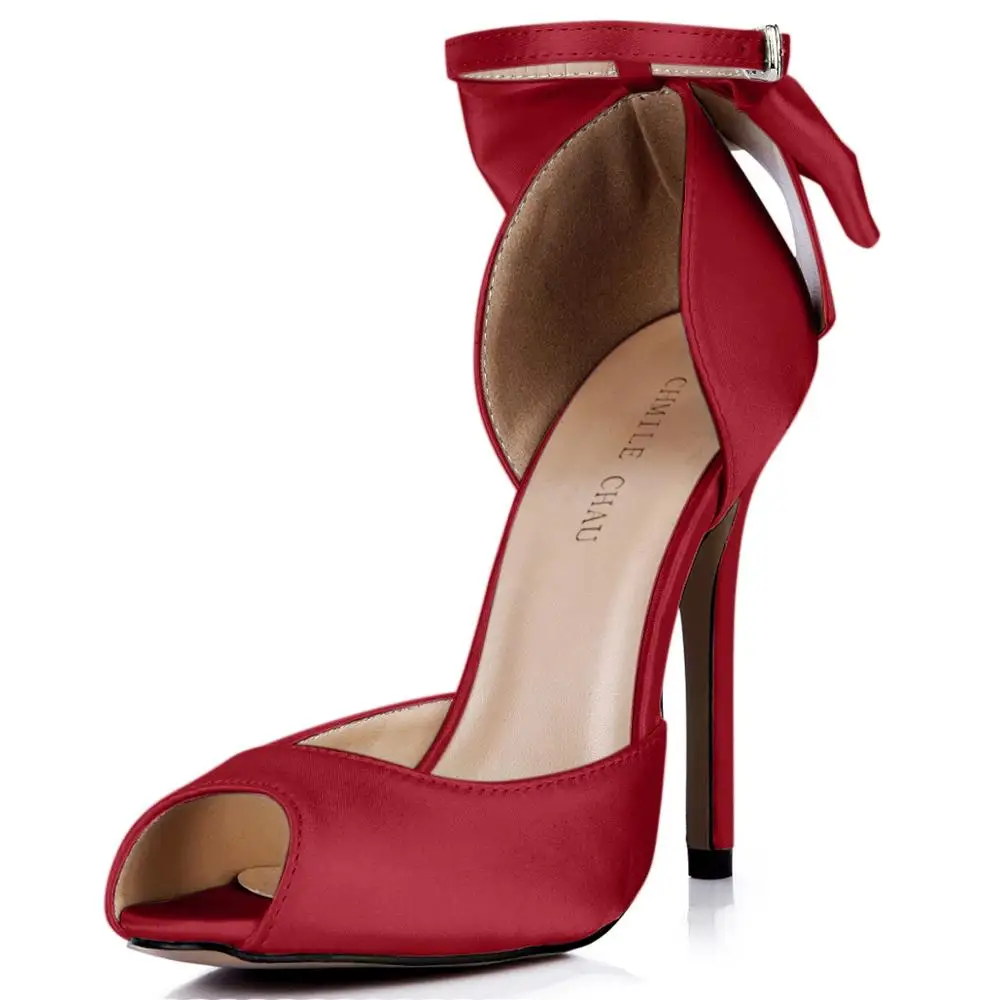 Женские атласные туфли лодочки цвета слоновой кости с открытым носком и ремешком