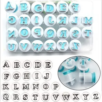 

1 Pack Mini Upper&Lowercase Alphabet Letter Numbers Baking Mold Cookie Cutter Push Easy Cake Pops Cake Decoration Tools