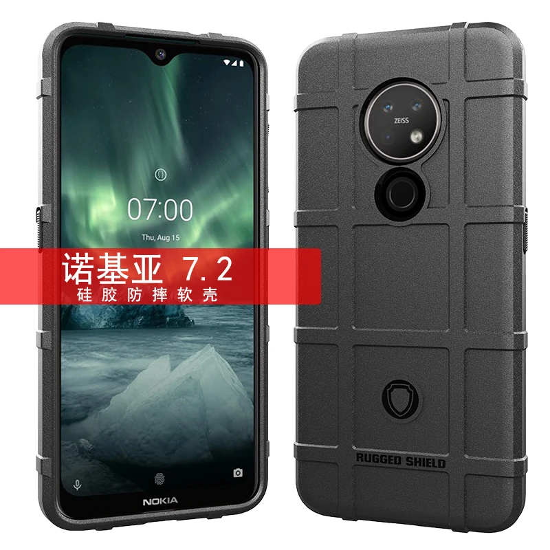Прочная защита подушки безопасности Чехол для Nokia 7,2 чехол матовый Мягкий Силиконовый ТПУ задняя крышка для Nokia 7,2 TA-1181 TA-1196 чехол 6,3 дюймов