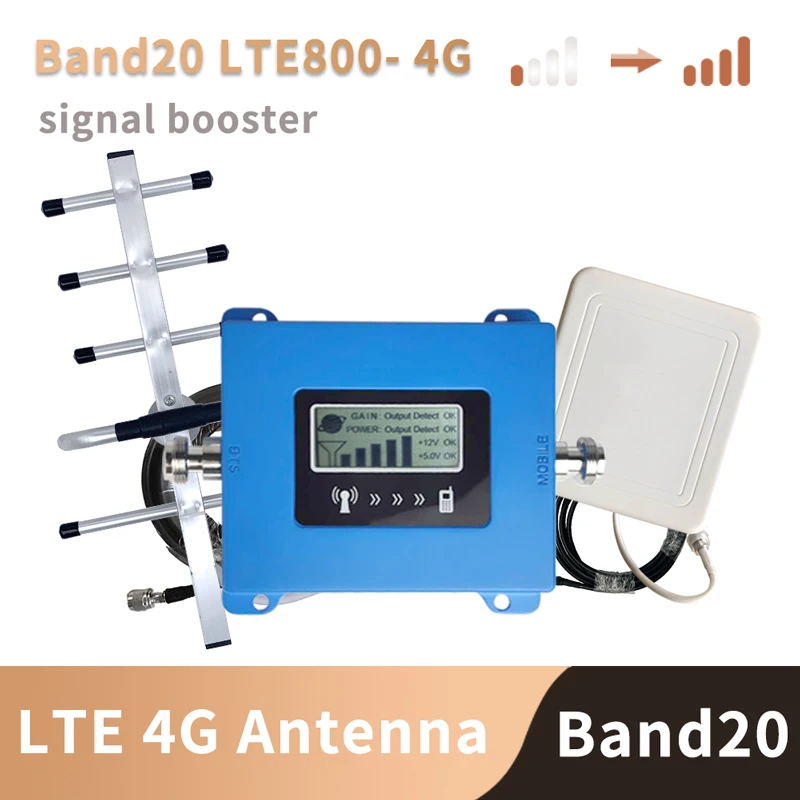 Усилитель 4G Band 20 800 МГц Стандарт Европы ретранслятор сигнала сотового телефона 4g
