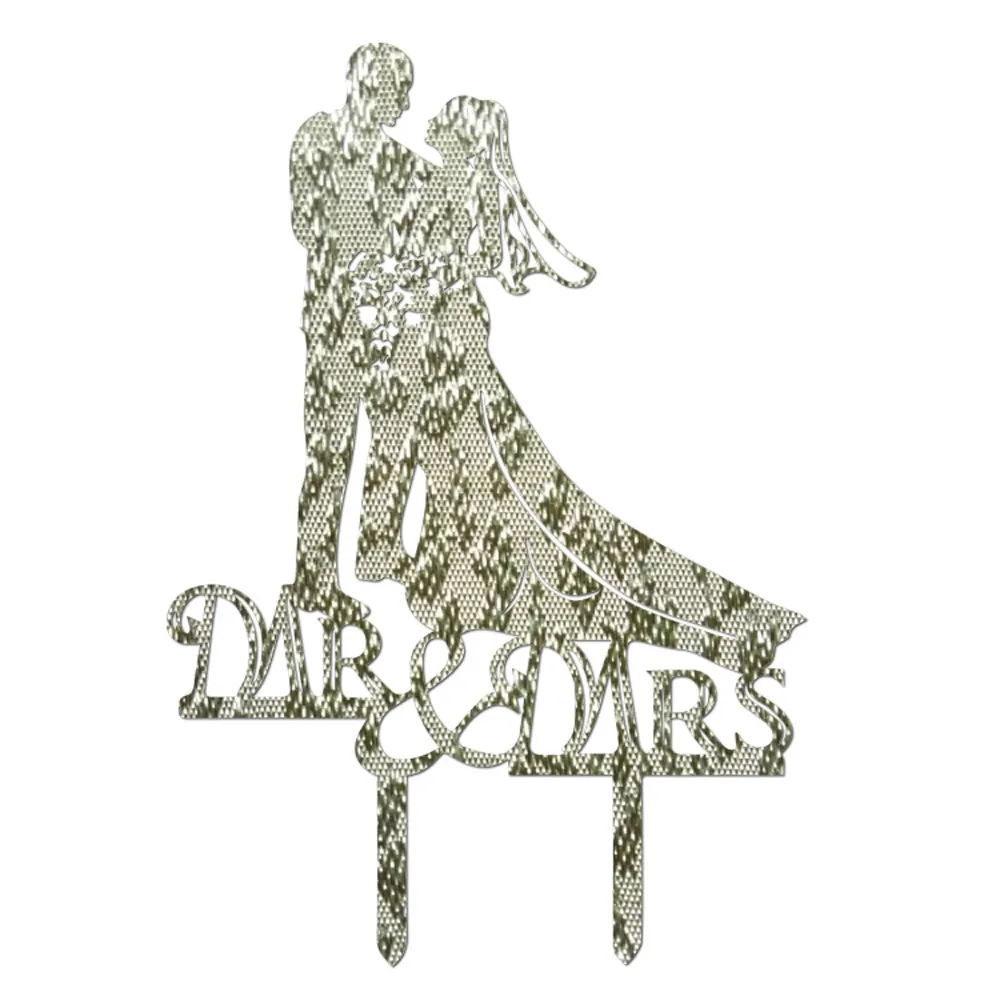 Hot sale on New Wedding Cake Topper Insert Card Love Groom And Bride Acrylic Cake Decoration 10.16