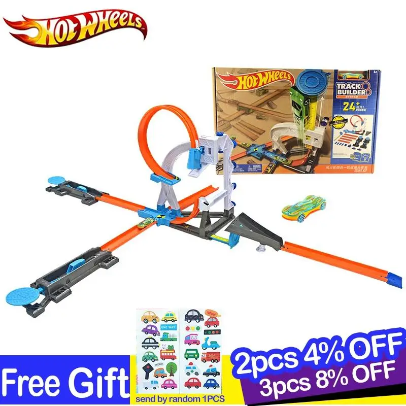 Оригинальная модель Hot wheels 4 в 1 супер трека сборный слот набор приключений для