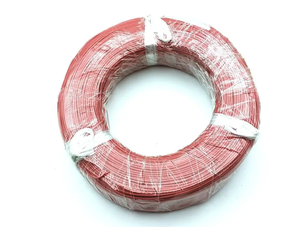 1 Катушка силиконовый провод высокого напряжения красный кабель 28AWG/26AWG/24AWG/22AWG/20AWG