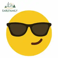 EARLFAMILY 13cm x 13cm Cool Emoticon Pack Car Accessories Sticker JDM Polyethylene Helmet Motorcycle Stickers Oem Cartoon