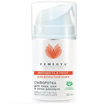 

Serum for face, neck and decollete Femegyl, 16-02-004, Youth and tone, 50 ml