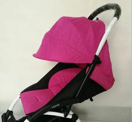 rose red Коляска капюшон и наматрасник козырек карман на молнии козырек от солнца крышка сиденье Подушка Мат для Детское yoya 175 коляска трон - Цвет: rose red