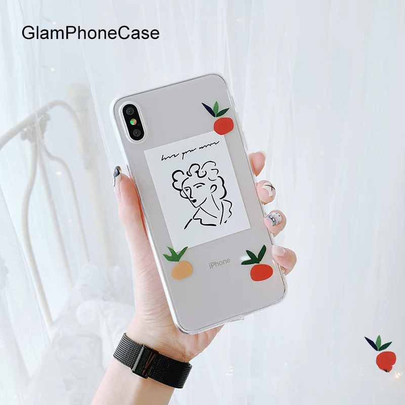 

GlamPhoneCase Artistic illustration Phone Case For iPhone X XS Max XR Soft Silicone Cover For iPhone 7 8 6 6s Plus Case