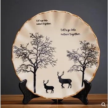 

Nordic ceramic disc crafts, creative home office decorations, Christmas wedding decorations gifts