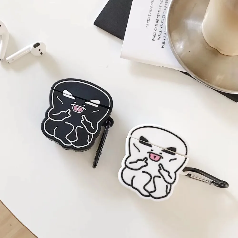 Чехол для AirPods Flip Alien Cool Street Ring Chain Мягкий силиконовый чехол