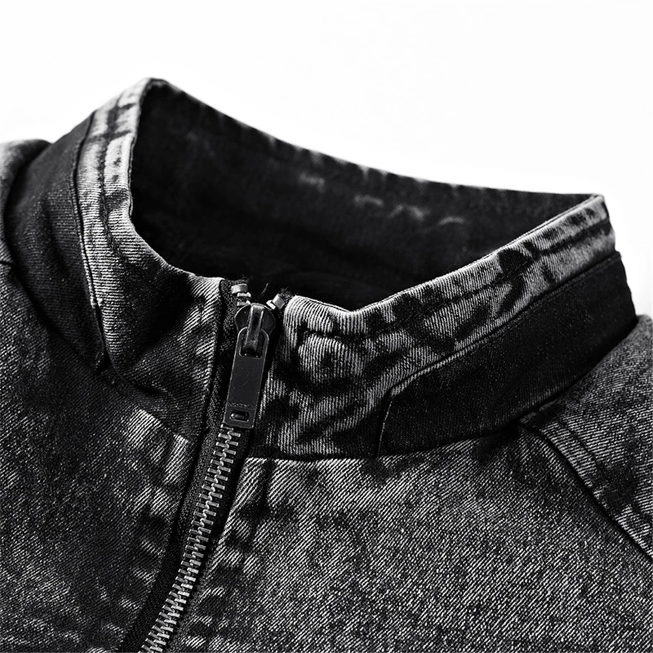 Осенние куртки Для мужчин Винтаж джинсовые Slim Fit сплошной Цвет одежда для улицы; одежда для Повседневное Для мужчин s джинсы модные Винтаж одежда для Для мужчин пальто новая
