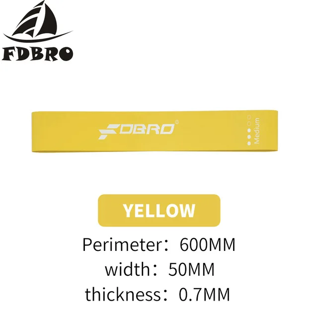 Yellow FDBRO, эластичная резинка для йоги, спортивные эластичные ленты для тренировок, латексные петли для йоги, тренажерного зала, спортивное оборудование для фитнеса - Цвет: Yellow
