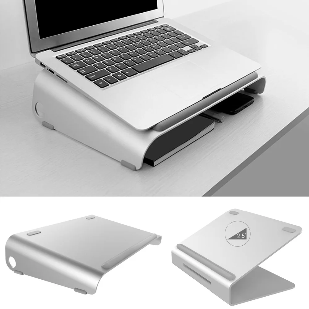 

Besegad Portable Laptop Cooling Stand Support Stand Bracket Holder Riser Aluminum Alloy for Macbook Mac Acer Notebook Stand