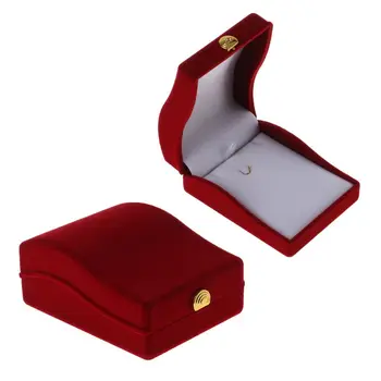 

Luxury New Velvet Flock Case Jewelry Ring Earring Necklace Pendant Box Gift AXYD
