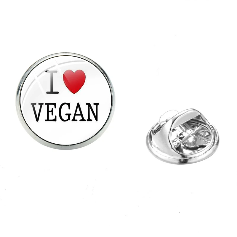 SONGDA I Am Vegan, Броши из нержавеющей стали, булавка, ручная работа, стекло, кристалл, модная одежда, сумочка, украшенные булавки для вегетарианского подарка - Окраска металла: Style 16