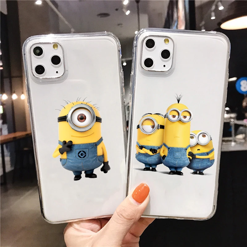 

Cute funny Cartoon Minions Shell TPU soft silicone phone case for iPhone11 11Pro 11ProMax X XR XS Max 8 8Plus 7 7Plus 6s 6Plus
