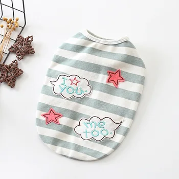 

Cartoon Styles Pet Dog Cat Shirt Cute Yorkshire Terrier T-shirt Breathable Pet Vest Cheap Small Dog Clothes Puppy Clothing