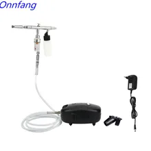 Двойное действие 0,3 мм 22 мл чашка Съемная Татуировка Аэрограф набор компрессор с воздушной кисть для покраски пистолет-распылитель для искусства пиант макияж воздух