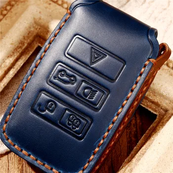 Portachiavi in pelle per auto portachiavi custodia in pelle per Land Rover Discovery Evoque Sport Freelander 2 LR4 per Jaguar e-pace XF XJL - Portachiavi in pelle per auto portachiavi custodia in pelle per Land Rover Discovery Evoque Sport