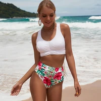 High Waist Bikini Set Sexy Sport Swimwear WoSwimsuit Bikini Bather Bathing Suits Summer Beach Wear Swim Lady XXL