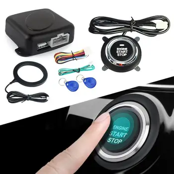 

12V Car Smart Alarm System Anti-theft Engine Start Stop Button Operation Key
