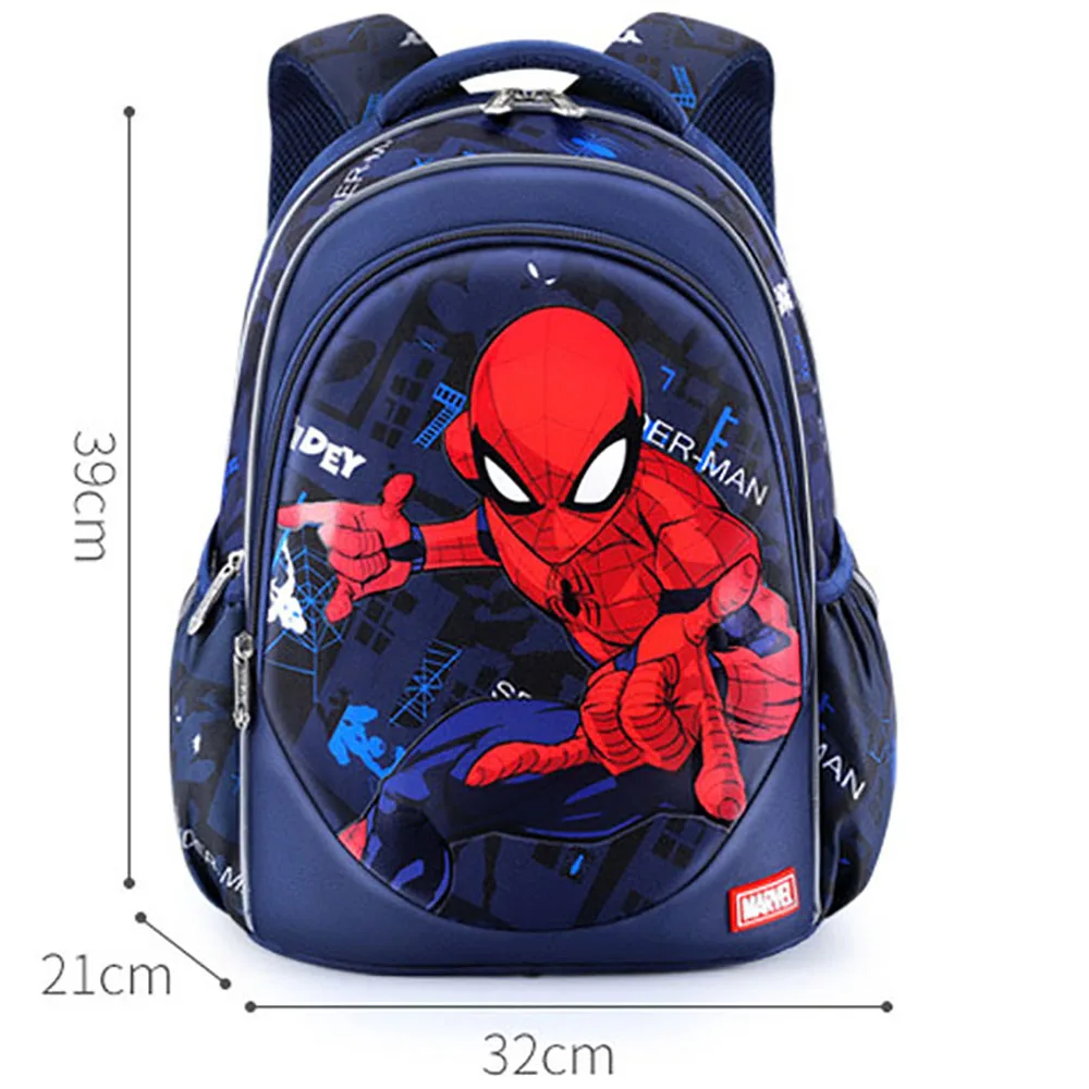 2021 New Disney Schoolbag Primary School Girls Boys Spider-Man Iron Man Children Captain America Printed Pattern School Backpack