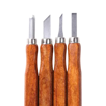 

12pcs Professional Wood Carving Chisel Hand Tool Set Woodworking Chisel Imitation Mahogany Color Carving Knife