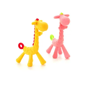 

Cartoon Animal Giraffe Shape Baby Teether Silicone BPA Free Toothbrush Teething Kids Tooth Brush Dental Care Gifts Chew Toys
