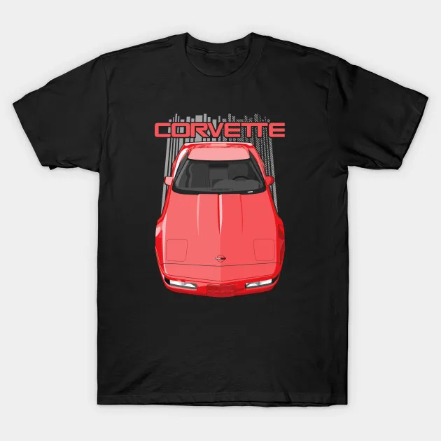 Мужская футболка Corvette C4 Красная для женщин и мужчин | одежда