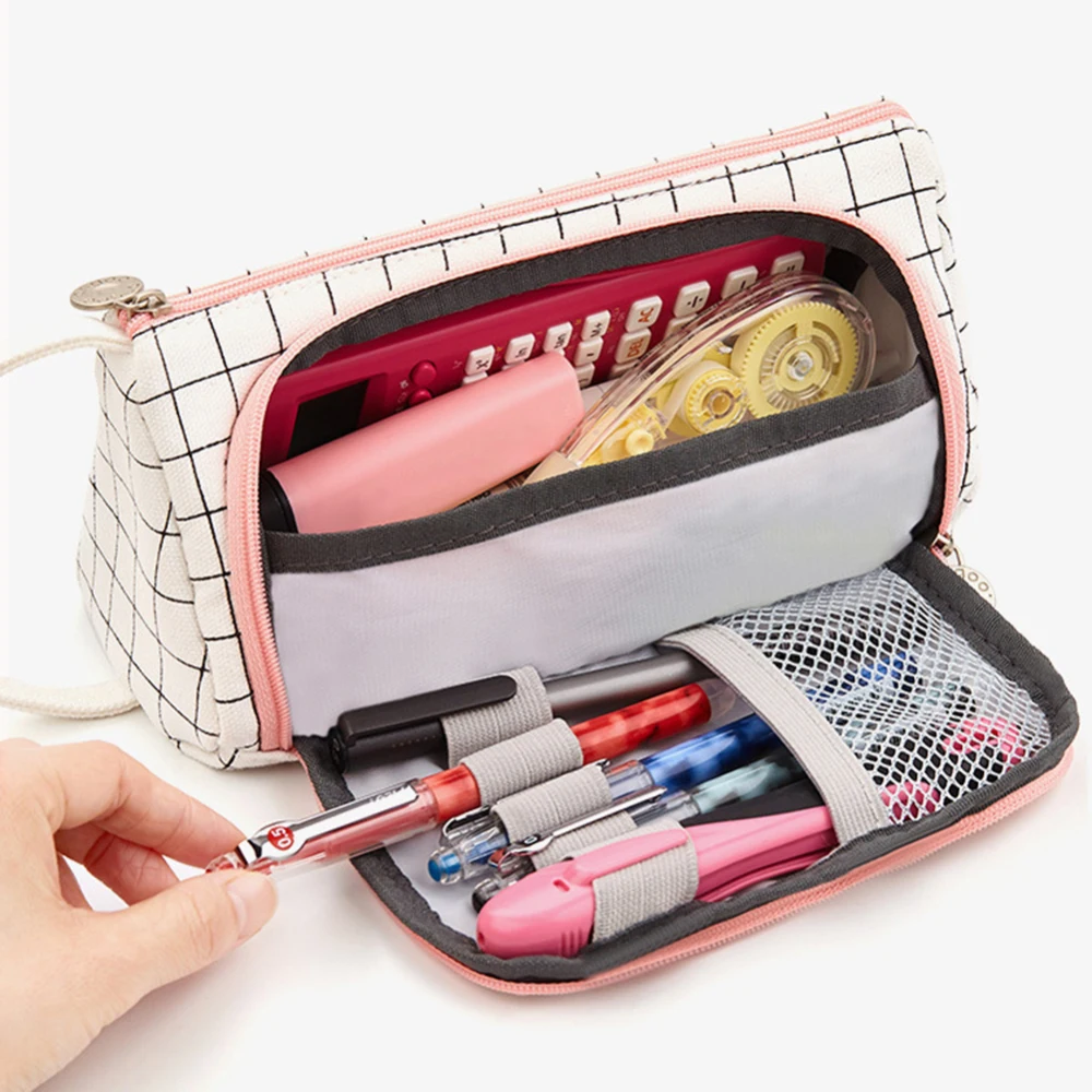 

Large Capacity Canvas Storage Pouch Marker Pen Pencil Case Stationery Bag Pen Pencil Case Stationery MINI Travel Bag