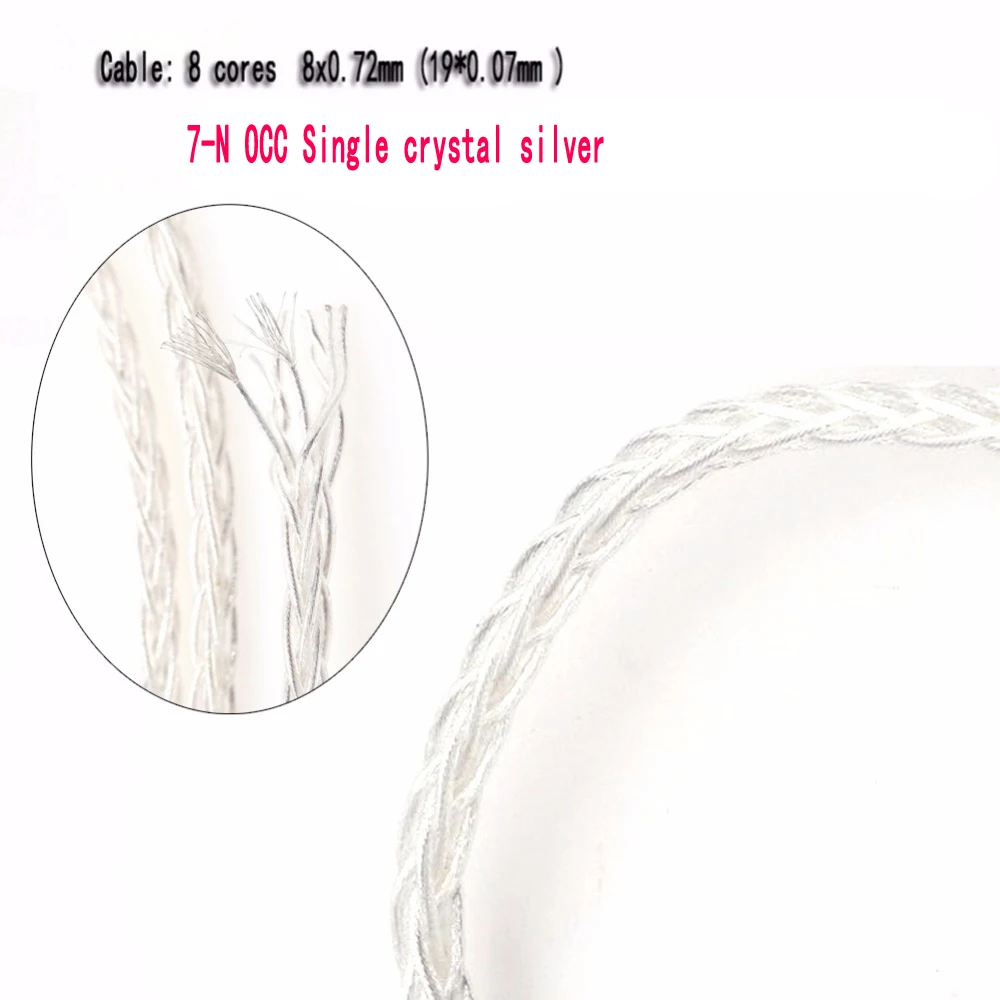 Thouliess 2 5 3 5 4 4mm Balanced Single Crystal Silver Headphone upgrade Cable for Sundara Aventho Focal Elegia t1 t5p D7200 MDR