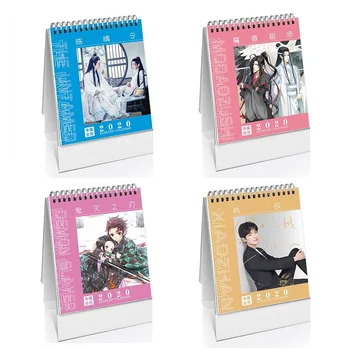 

Creative 2020 Star Characters Anime Desk Calendar DIY Mini Chen Qing Ling Demon Slayer Calendars 2020.01-2012.12