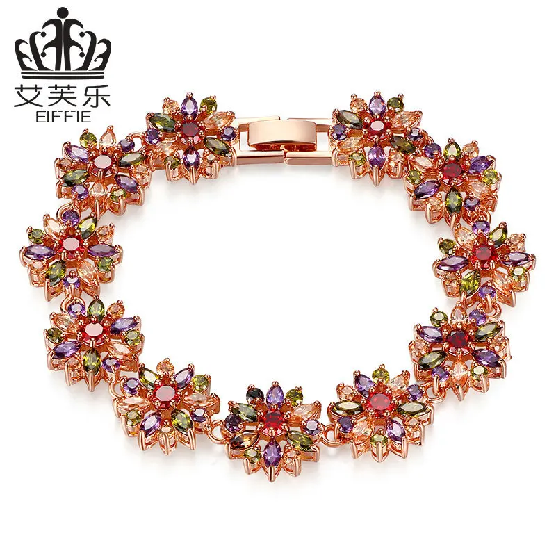 

Her Pet Music AAA Colorful Zircon Exquisite Bracelets Monopoly Burst Goods Overplus of Goods Exported to Europe And US Hot Sales